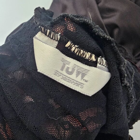 Vintage TJW S Slip Dress Black Lace Ruffle Babydoll Fairy Grunge Whimsigoth - Picture 8 of 8